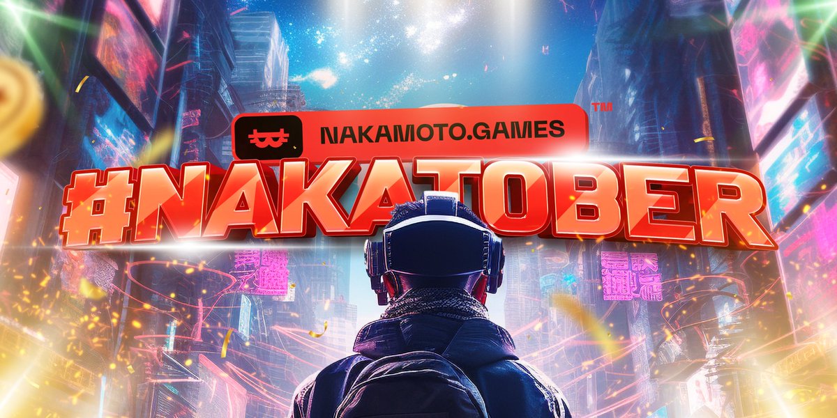 Nakamoto Games continues to smash expectations!

💥 #NAKATOBER 2023 was a rocket ride 🚀 with #UpOnly vibes, and now #NAKATOBER 2024 is set to be even BIGGER! 🎉

We’ve got the most significant release ever lined up: App, New Games, New Features and Big Tournaments, buckle up! 😍