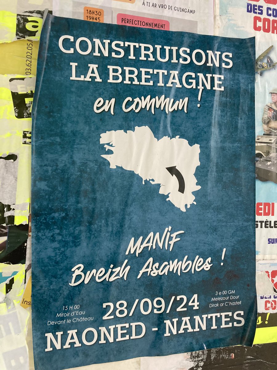 [NAONED / NANTES]

2️⃣8️⃣➖0️⃣9️⃣➖2️⃣0️⃣2️⃣4️⃣
🏁🚩
📢 Rendez-vous à #Naoned / #Nantes à 15h00 samedi prochain pour la manifestation à l'appel de la <a href="/CoordinationBZH/">Coordination.Democratique.BZH</a> ! 

➡️ facebook.com/events/s/manif…
 
#Breizh #Antifa #44BZH
