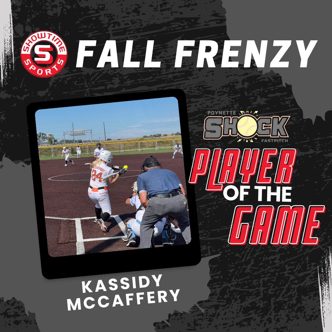 Showtime Sports (@showtimesports1) on Twitter photo <a href="/kassidy_m24/">Kassidy McCaffery 2025</a> goes 2-2 with a double to take home the Poynette Shock player of the game honors! <a href="/kassidy_m24/">Kassidy McCaffery 2025</a> goes 2-2 with a double to take home the Poynette Shock player of the game honors!