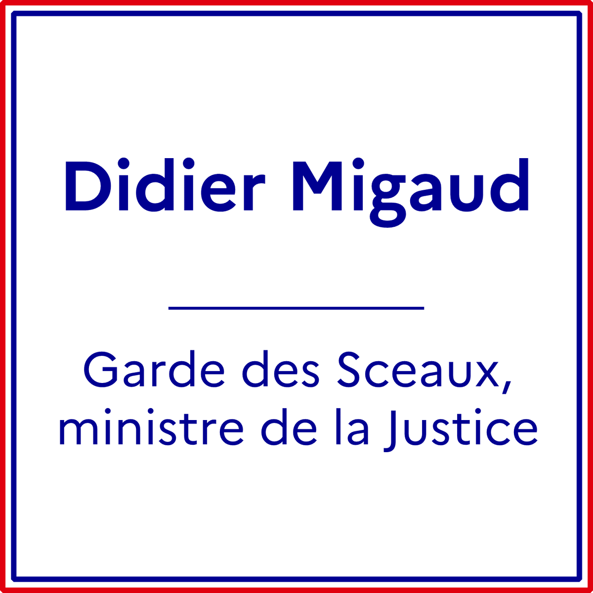 Didier Migaud est nommé garde des Sceaux, ministre de la Justice.
