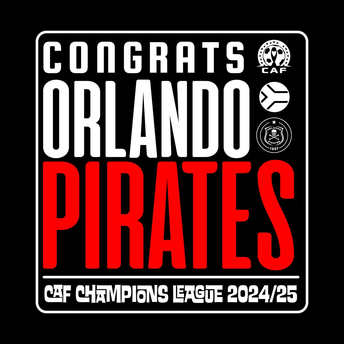 Maluleka Livhuwani (@_lebzana) on Twitter photo Congrats to <a href="/orlandopirates/">Orlando Pirates</a> for making it to the <a href="/CAFCLCC/">TotalEnergies CAFCL & CAFCC 🏆</a> group stages.
#Orlandopirates #totalenergiescafcl #iShouldBeDesigning #Lebzana #goodtype #typedesign #typography #design #graphicdesigner #pitori #typeface #logo Congrats to <a href="/orlandopirates/">Orlando Pirates</a> for making it to the <a href="/CAFCLCC/">TotalEnergies CAFCL & CAFCC 🏆</a> group stages.
#Orlandopirates #totalenergiescafcl #iShouldBeDesigning #Lebzana #goodtype #typedesign #typography #design #graphicdesigner #pitori #typeface #logo