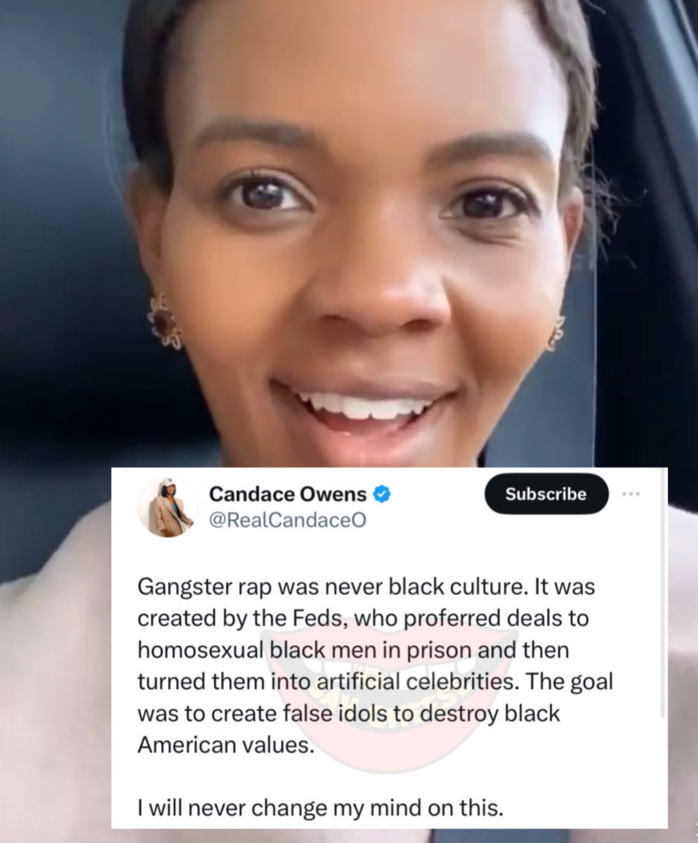 Candace Owens says the federal government created gangster rap and it was never Black culture