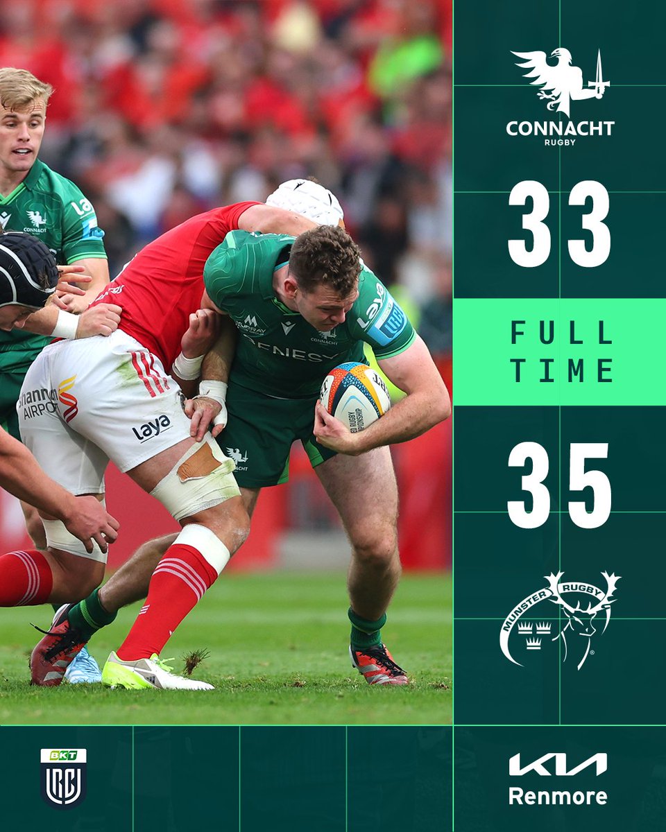 Two points heading back to Galway.

Thanks to the travelling support today and we will see you at Dexcom Stadium next Saturday 💚

#MUNvCON | #BKTURC