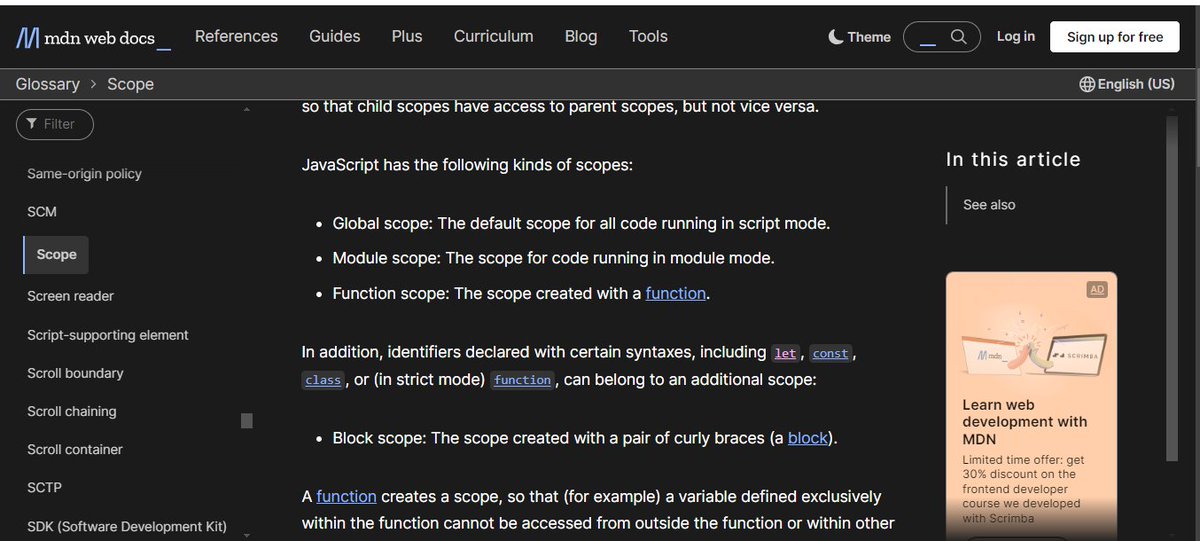 pandey_mohit_'s tweet image. Topics covered todayโ
:
1โฃ Scopes {Source from MDN WEB DOCS}
2โฃ Deep Dive Into the Concepts of Global Variables..using few examples{Shown in photos below}
#100DayofCode๐
#Day9
#JavaScriptdaily
