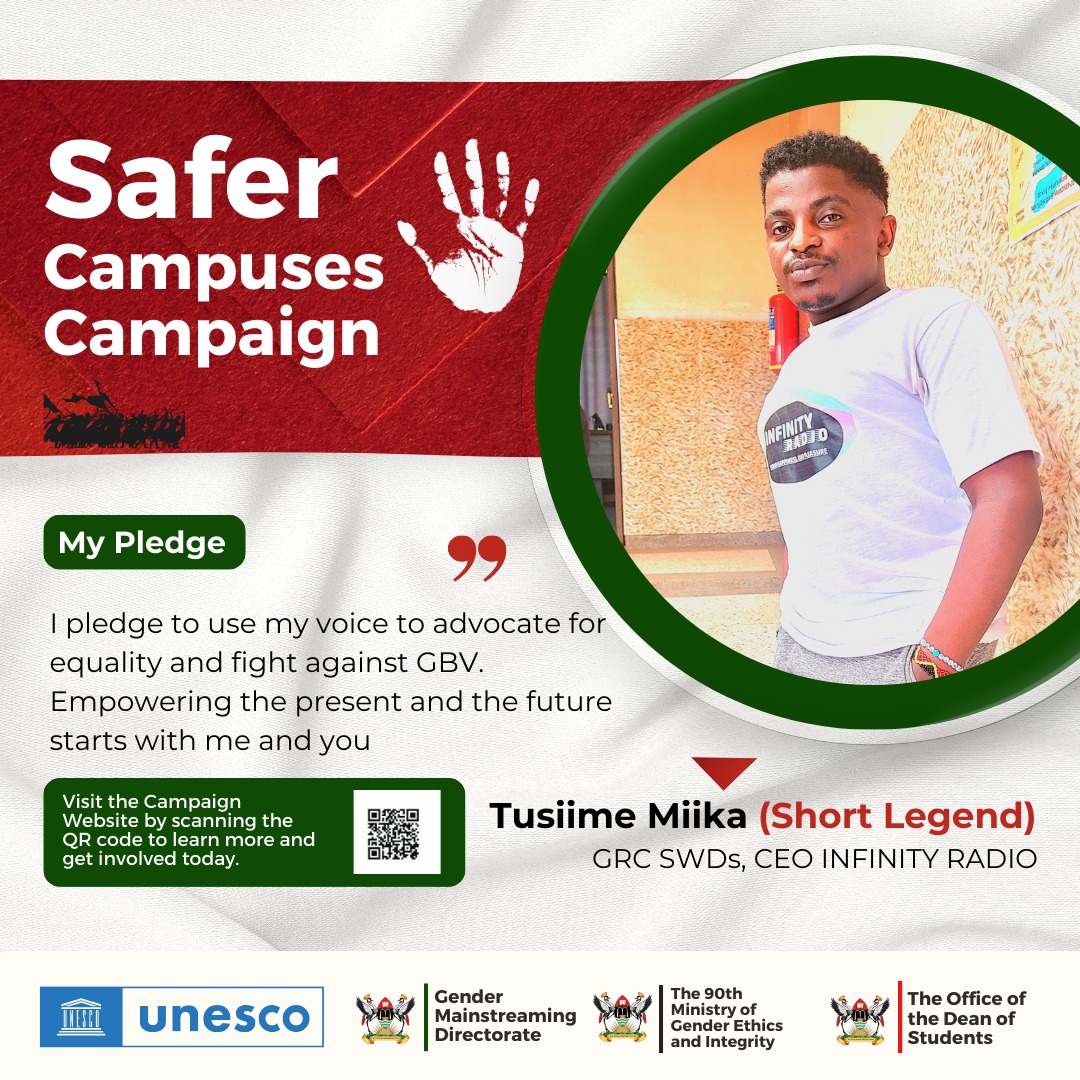 tusiimemiika's tweet image. I together with @Infinityradioug and @infinity256tv stand against GBV.
Official Launch happening on 4th Oct at  @Makerere

#BreakingtheSilence #UNESCOROSA #yptcampaign #safercampusescampaign 

 @yptcampaign @safercampusesUg @Educ_SportsUg @OwnYourFutureUG