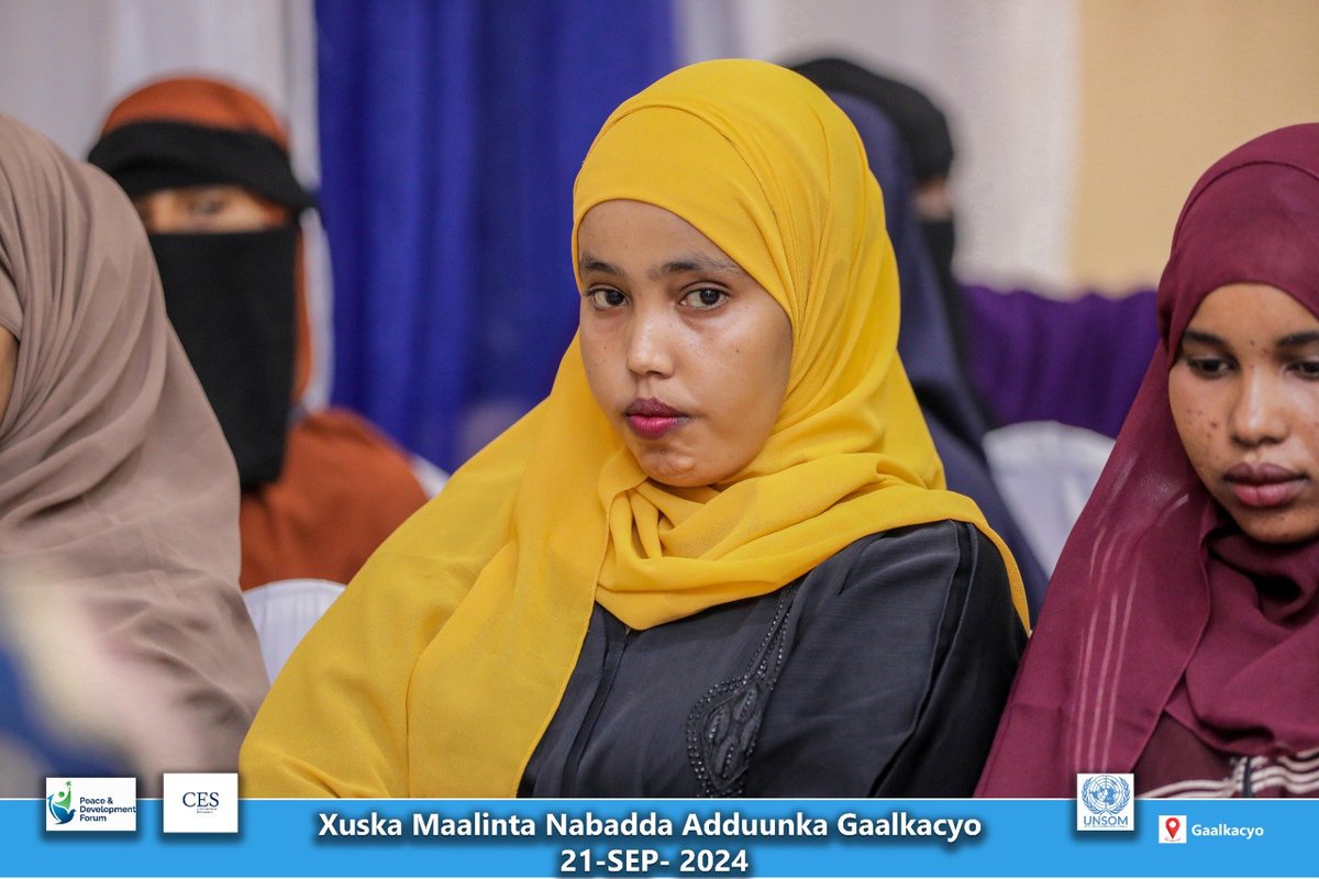 PDFSomalia's tweet photo. This day is dedicated to recognizing peace efforts within communities and promoting dialogue and understanding among diverse groups of the community.
This year's event focused on finding sustainable solutions for peace in the Mudug region
 Organized by @pdfsomalia with @UNSomalia https://t.co/gjCab3ykru