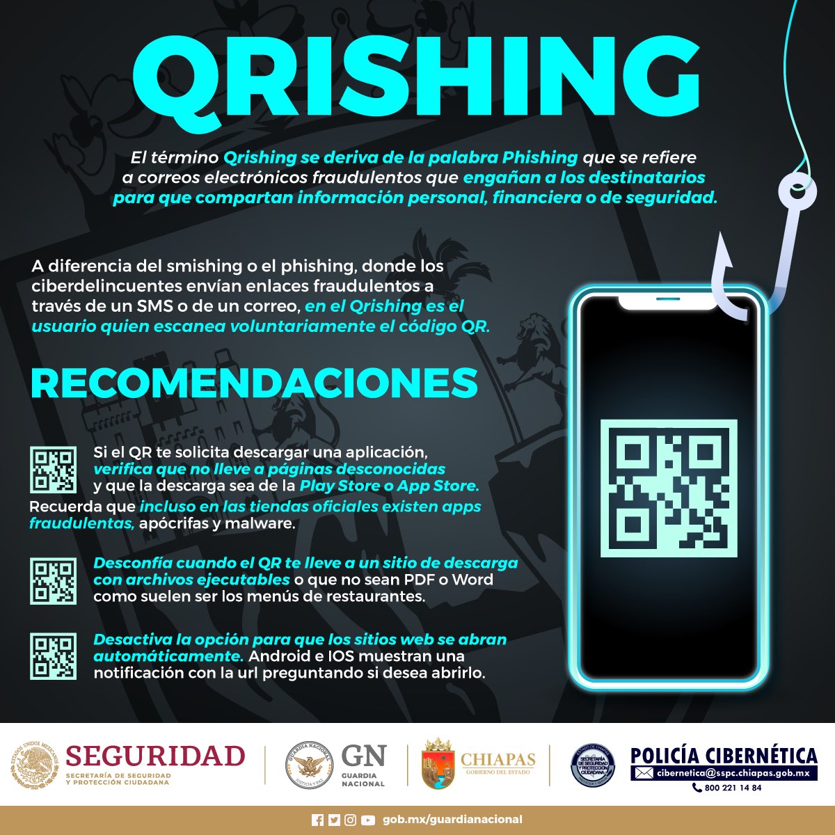 CiberneticaChis's tweet image. 🚨 Ten cuidado con el escaneo de códigos QR 🤳🏻🧾 #ciberseguridad #cibersecurity #InternetSeguroParaTodasYTodos #MéxicoContraElCiberfraude 🎣 #phishing #qrishing
