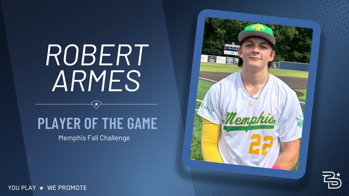 ⭐️Player of the Game⭐️

Memphis Tigers 16U-Henson (<a href="/Baseballmemphis/">Memphis Tiger Baseball</a>) 
Robert Armes (<a href="/robert_armes_22/">Robert Armes</a>)
4IP, 2H, R, W, 5K, RBI, 3B

#uncommitted #2D2027 #2DHitting