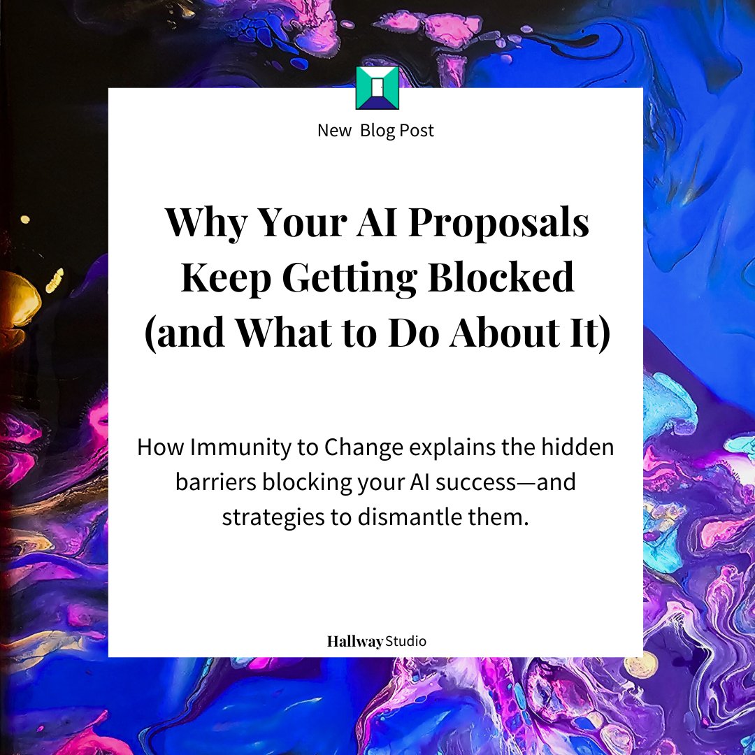 💡 Your AI proposal just got shot down... again. Sound familiar? Uncover the reasons behind resistance to AI and how to address them.
hallwaystudio.com/post/why-your-…
#AI #ML #ChangeManagement #Leadership #AITransformation #TechLeadership
