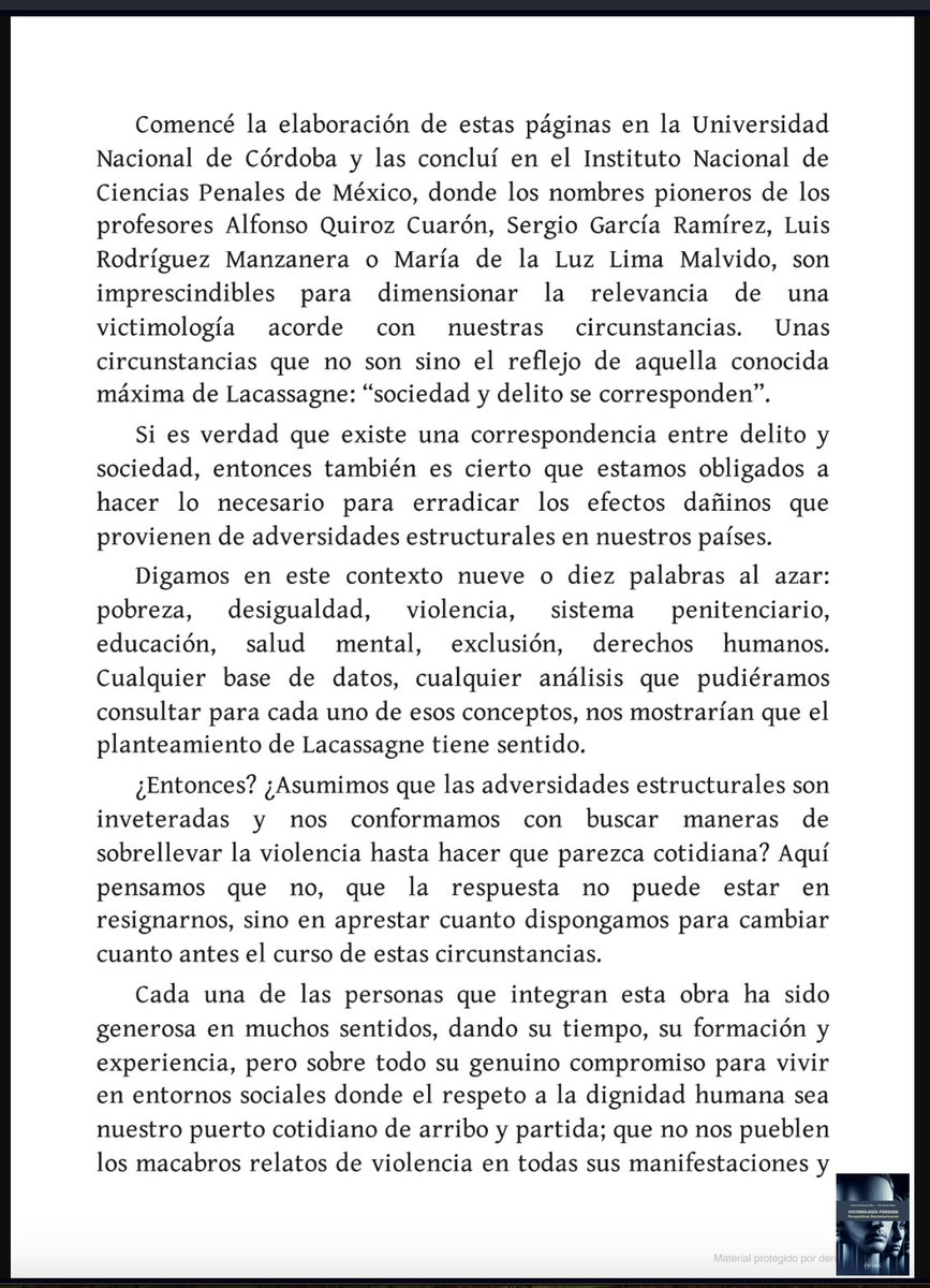 ericgarcialopez's tweet image. Victimología forense es una obra de nuestras nuevas obras colectivas:

books.google.es/books/about/Vi…

Invito atentamente a conocer a las personas que integran este trabajo.

Es un gran honor dirigir esta obra junto a @ContrerasTaibo.

¡Mil gracias a @manualmodernoco/@EdManualModerno!