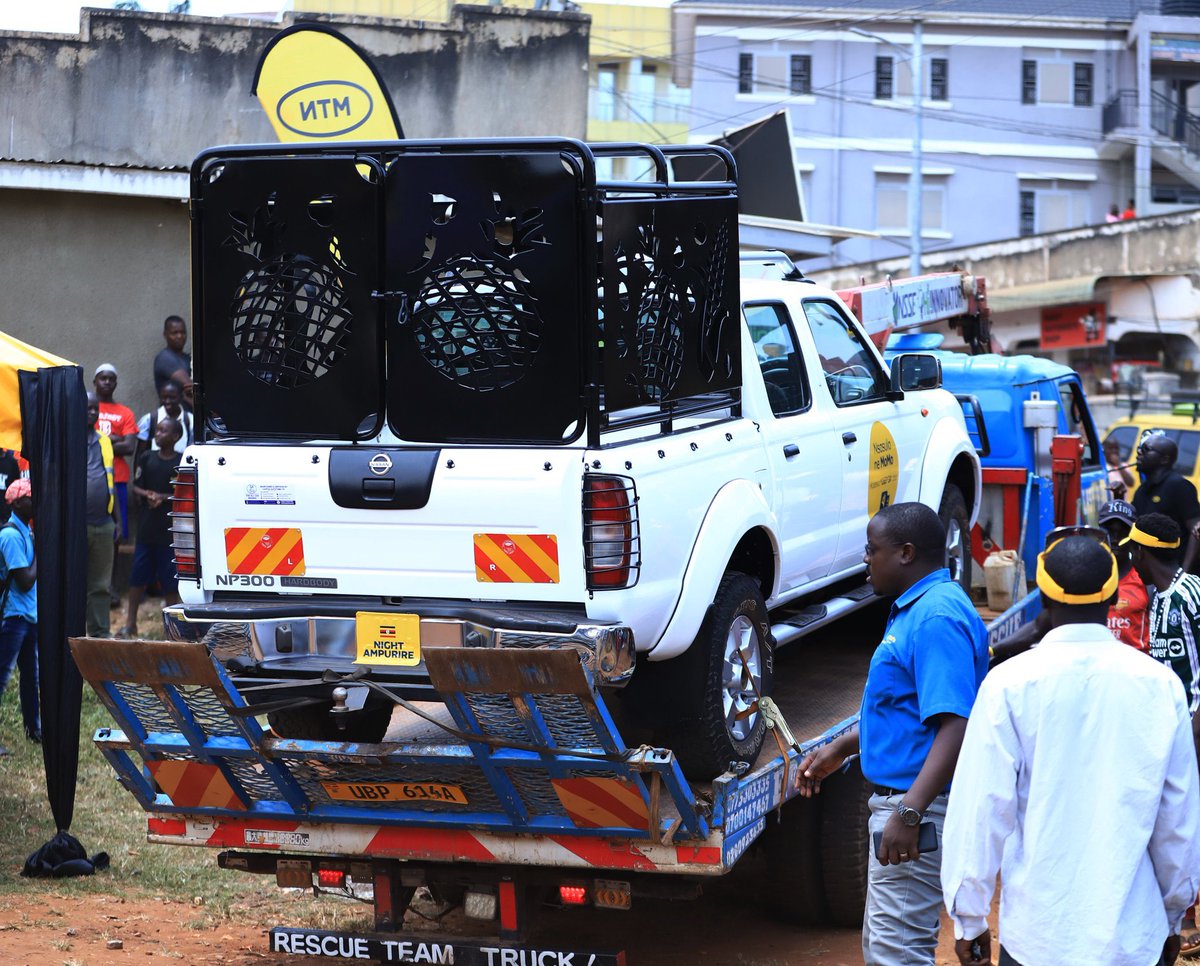 labdunasir's tweet image. Night Ampurire fresh fruit seller in Entebbe reaps from media fundamental role, as @NTVUganda brought to light her plight.@mtnug gifts her with a double cabin where @VivoEnergyUg  rendered fuel offer for one year and @BritamEA offered mechanical insurance for one year.#MakComms