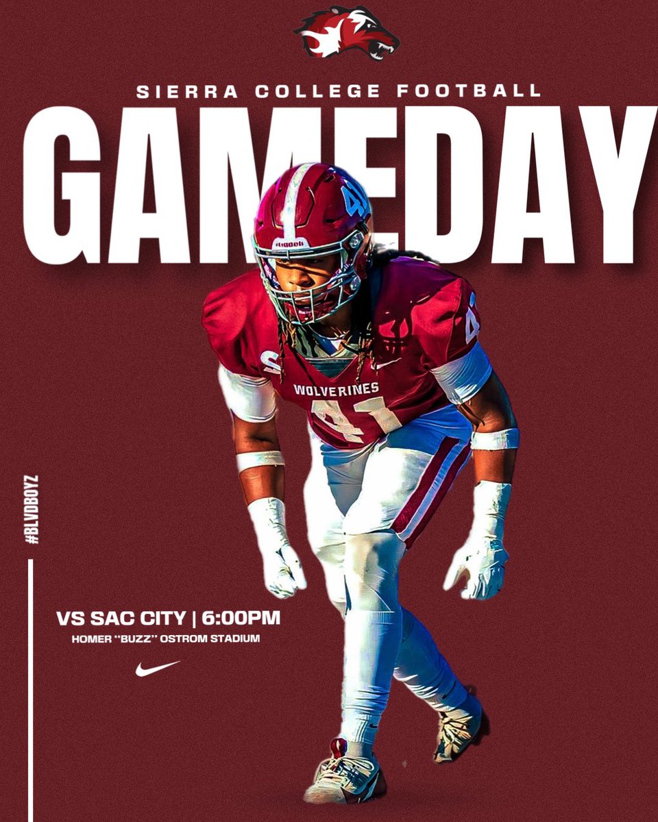 GAMEDAY! Back at The Buzz with a 6pm kickoff under the lights. Come support your Wolverines! 🐺🐾 #WolverineWay #BLVDBoyz