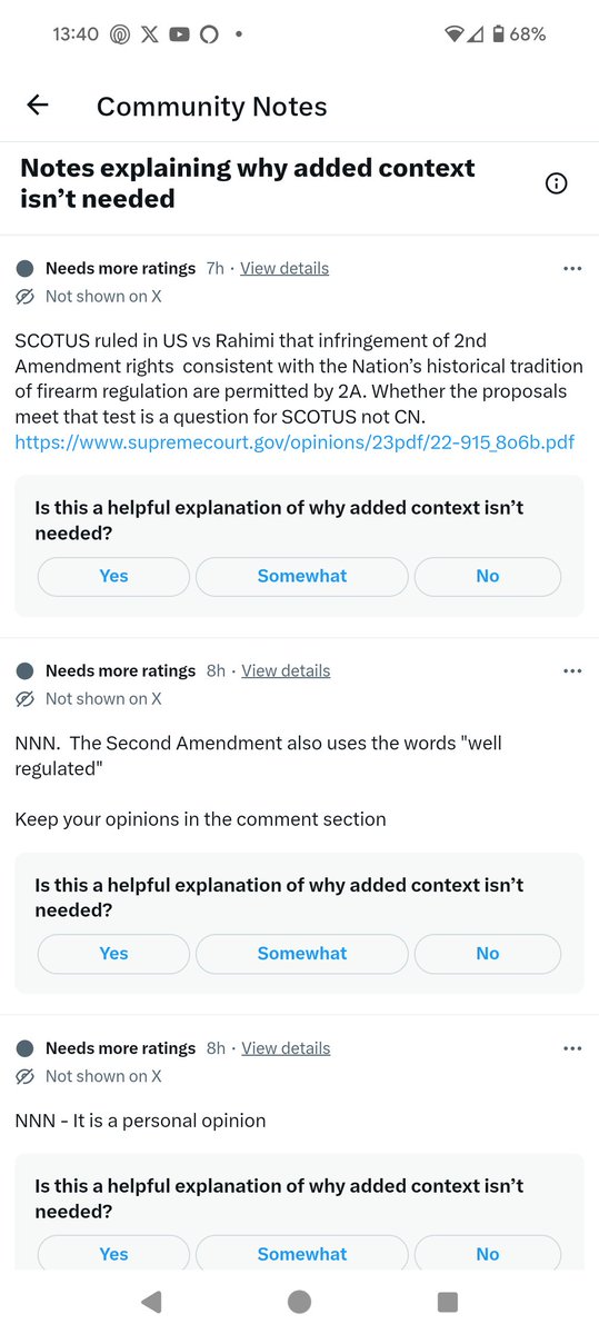 squirrelicis's tweet photo. @JulesR_N @DocNetyoutube @let_me_speak0 @elonmusk This is why. This is what the Krassentwits do with their 1700+ cabal of Note Writers. They downvote legitimate fact checks to keep them from being shown, then write one that says NNN because of some ridiculous reason. https://t.co/ermKfyzodr