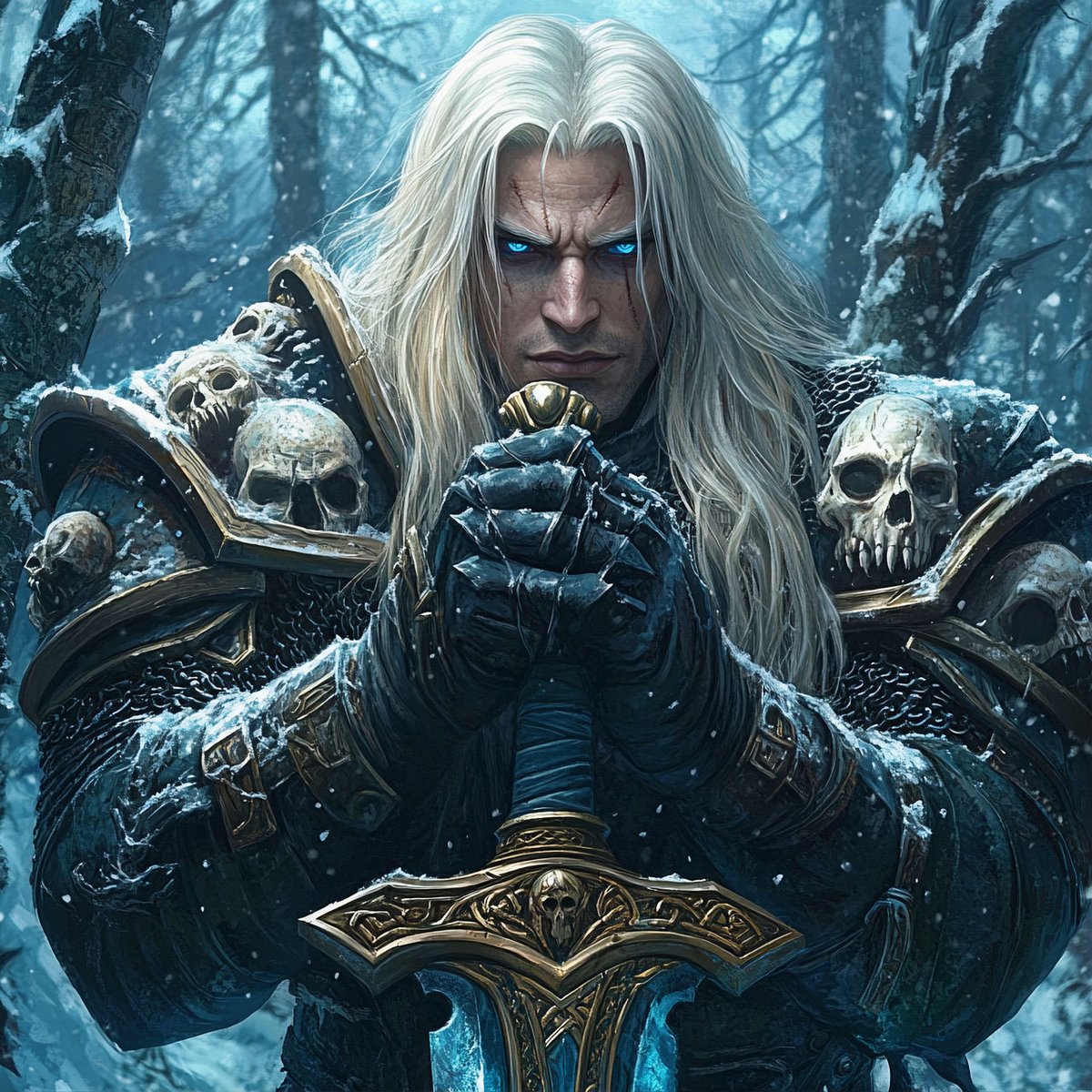 For3v3rKendrix's tweet image. The Frostbound King

In the farthest reach of Jötunheim,
Where mountains groan and rivers whine,
A king of frost, cold as death,
Ruled the dark with ice-bound breath.

His name was Rímnir, old and grim,
With shadowed eyes that never dimmed.
A giant born of endless night,
Who…