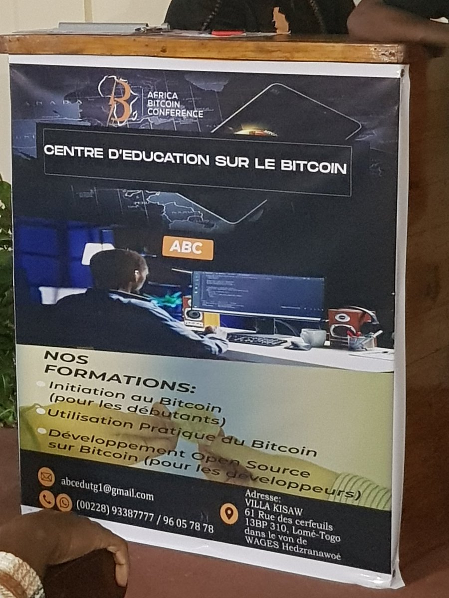 MiriamDoli's tweet photo. Conférence avec la Togo Bitcoin Communauté
#Bitcoin #Blockchain #Contest #CryptoTogo #TogoBitcoin #Bitcoin #AfricaBitcoinConference https://t.co/JukdAySKZU