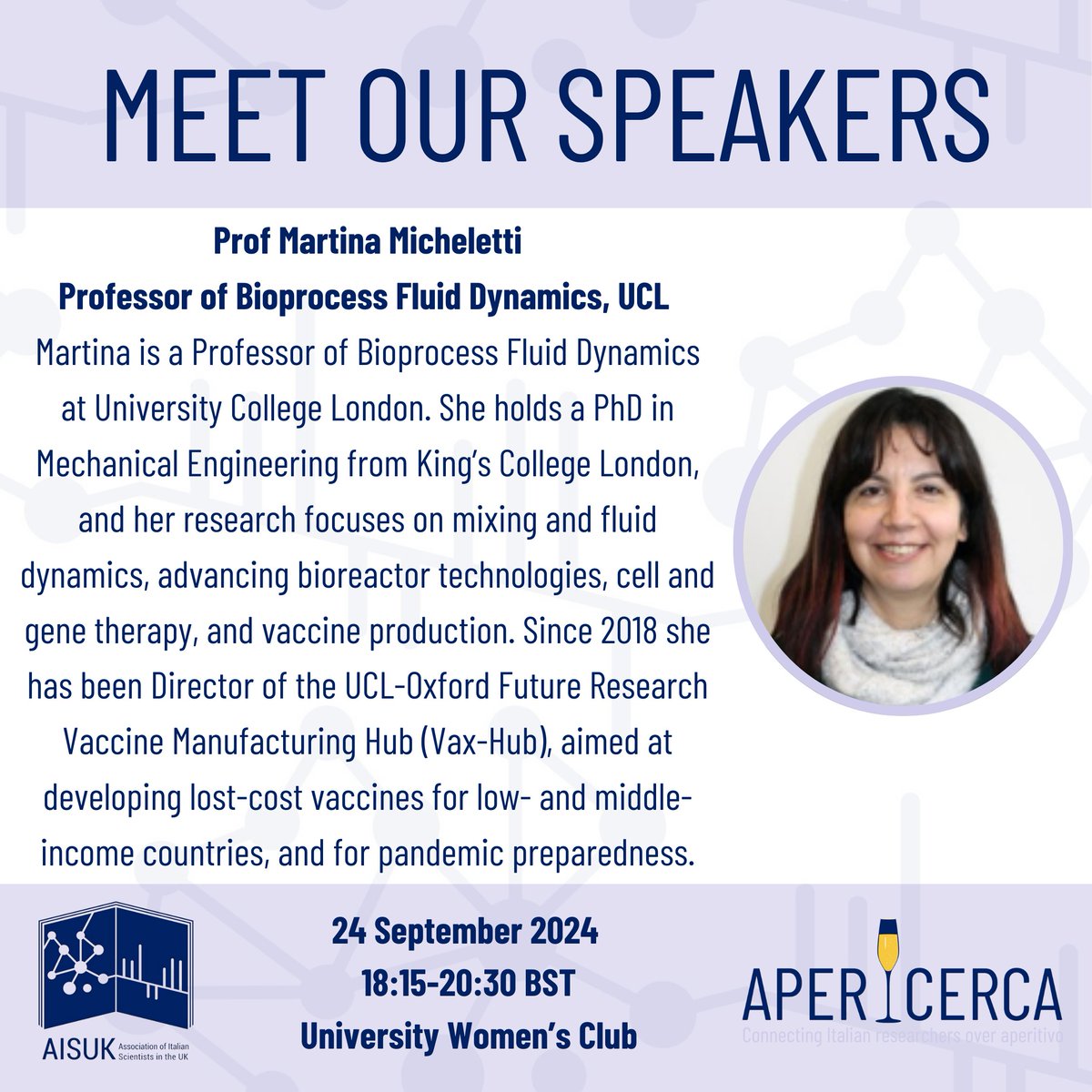 AISUK Association of Italian Scientists in the UK (@aisuk_info) on Twitter photo Only three days left to the first #APERicerca event for Italian #ECRs on 24 September 🎉
Please email apericerca.aisuk@gmail.com if you can't attend, so we can offer your spot to someone on the waitlist 🙏
Follow us on Instagram (aisuk.info) for more info! Only three days left to the first #APERicerca event for Italian #ECRs on 24 September 🎉
Please email apericerca.aisuk@gmail.com if you can't attend, so we can offer your spot to someone on the waitlist 🙏
Follow us on Instagram (aisuk.info) for more info!