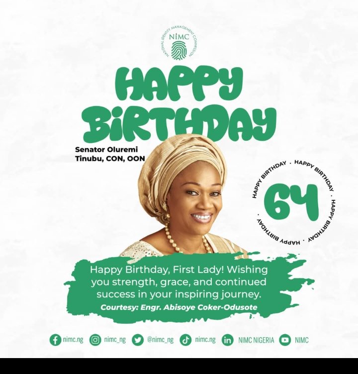 danzingyII's tweet image. Happy Birthday to the First Lady of Nigeria.
