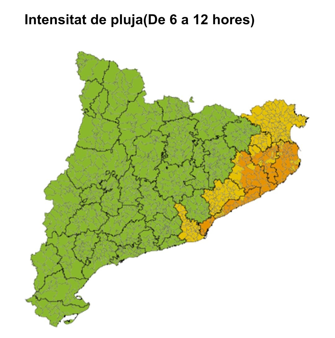 GMsantgregori's tweet photo. 🟠⛈️ El Servei Meteorològic de Catalunya preveu que durant el 22 de setembre de 2024, en les franges horàries indicades, es poden produir superacions del llindar d'intensitat de pluja, de més de 20mm/30 minuts.
📲 En cas d'emergència trucar al 112. https://t.co/awV0UWUCCu