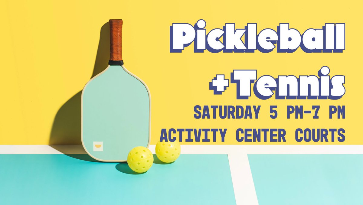 CatholicatUTD's tweet photo. Ready for a #workout or just wanna have some #fun? Join us on Saturday from 5 to 7 for Pickleball and Tennis at the Activity Center Courts! #CatholicAtUTD! https://t.co/Qs1IDW8Prl