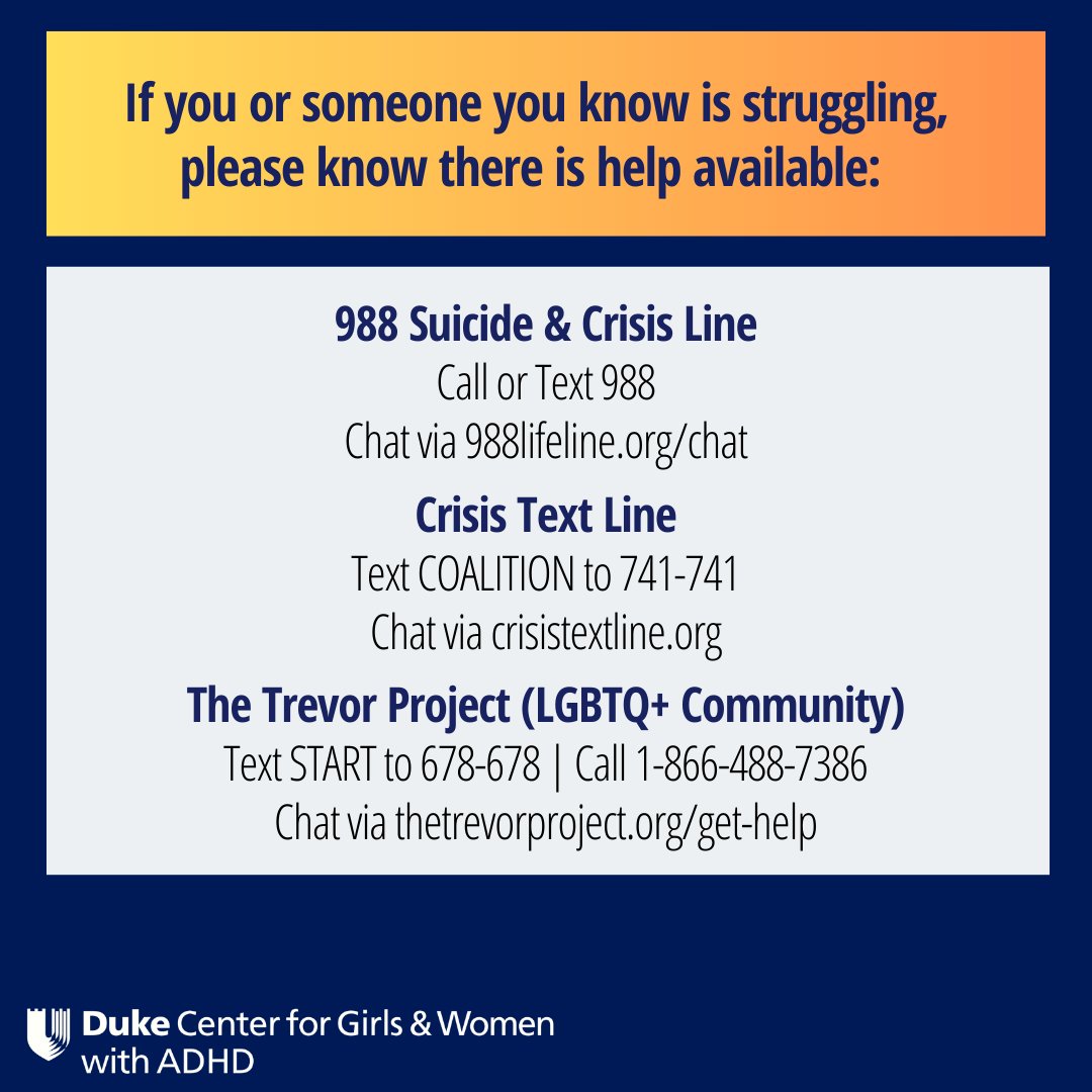 Duke Center for Girls and Women with ADHD tweet media