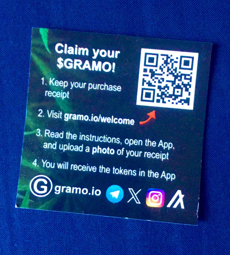gramo_io's tweet photo. Hey @coinbase questers, if you buy cannabis products don’t miss Gramo project! 

We’ve created a web3 loyalty program for all cannabis customers around the world. Just upload your cash receipt to claim your $GRAMO rewards. If you bought in a non-partnered store no problem, select “open program” in the app.

It’s easy. It’s free. It’s #Algorand $ALGO. Follow instructions at https://t.co/u73oG7Xfpg