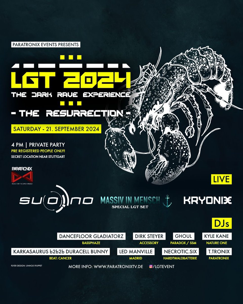 11 p.m. is stage time for our DJ gig at LGT 2024. Turn it on. Turn it on. 😎😎😎 

twitch.tv/paratronixtv