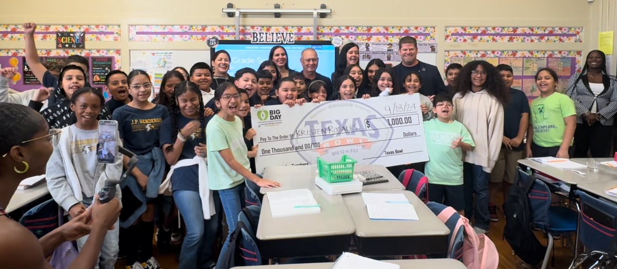 JP Henderson ES (@jp_falcons) on Twitter photo Our very own, Ms. Rosales, was surprised with $1,000 as part of the Going the Extra Mile for Teachers national initiative. Thank you to the <a href="/HoustonTexans/">Houston Texans</a> and <a href="/G5FBPlayoff/">G5CollegeFootballPlayoff</a> for making this day unforgettable! @HISDCentral <a href="/BrettGallini/">Brett Gallini, Ed.D.</a> <a href="/Dr_JDavila/">Dr. Josefa Dávila</a> <a href="/DrLuzMMartinez1/">Dr Luz M Martinez</a> <a href="/Elmacias07/">Erika Macias</a> Our very own, Ms. Rosales, was surprised with $1,000 as part of the Going the Extra Mile for Teachers national initiative. Thank you to the <a href="/HoustonTexans/">Houston Texans</a> and <a href="/G5FBPlayoff/">G5CollegeFootballPlayoff</a> for making this day unforgettable! @HISDCentral <a href="/BrettGallini/">Brett Gallini, Ed.D.</a> <a href="/Dr_JDavila/">Dr. Josefa Dávila</a> <a href="/DrLuzMMartinez1/">Dr Luz M Martinez</a> <a href="/Elmacias07/">Erika Macias</a>