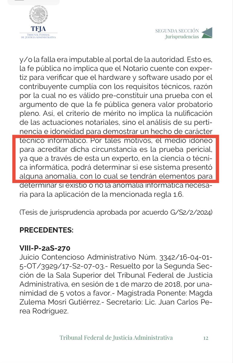 LuisPadronV's tweet photo. ⚠️Si un contribuyente desea alegar una falla en la plataforma electrónica del #SAT para justificar la prórroga de plazos o cualquier otro trámite, deberá estar adecuadamente respaldada por una prueba pericial, y no simplemente por la fe pública de un notario.

Avisados están!

#LaVozdelFiscalista