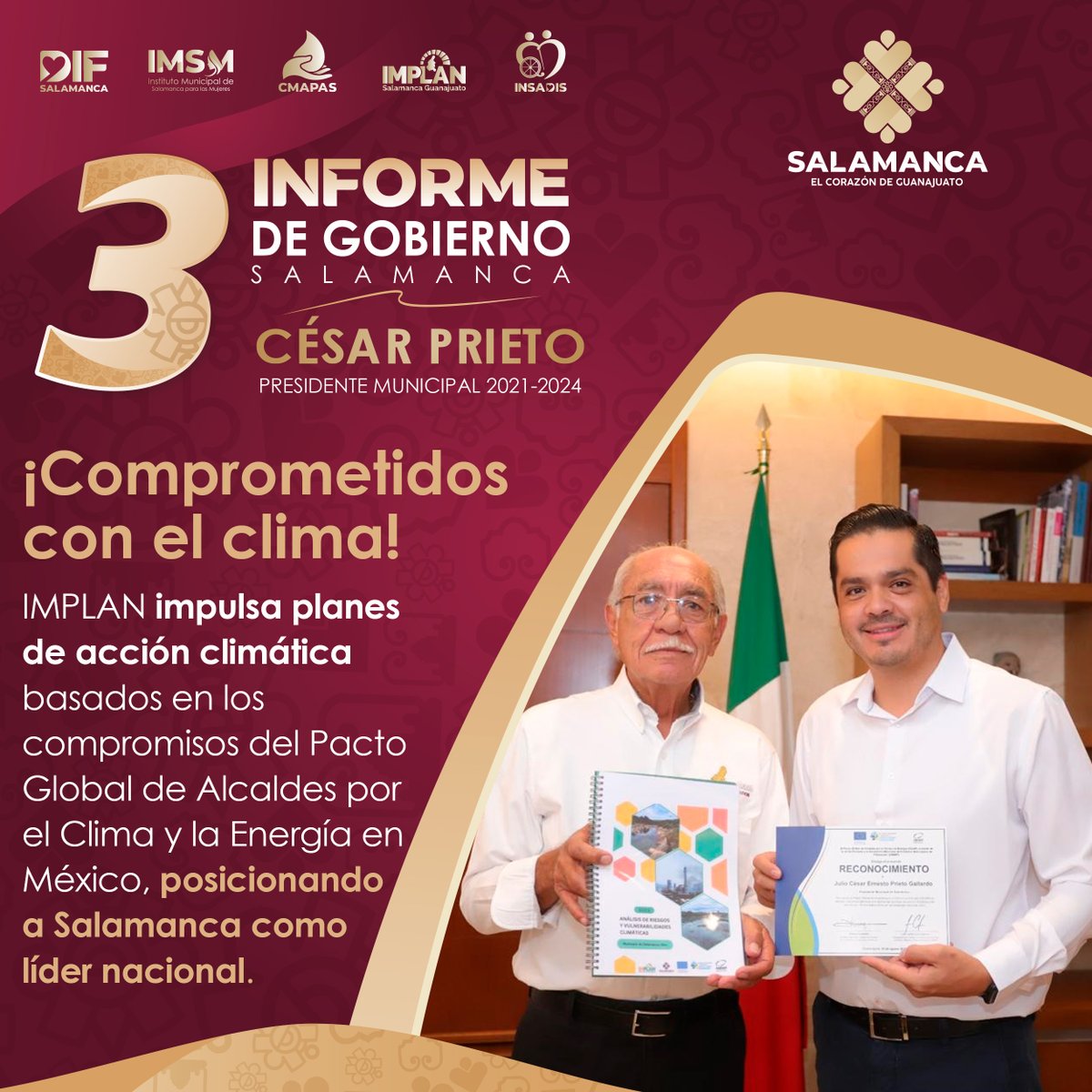 ImplanSalamanca's tweet photo. 3er. Informe de Gobierno César Prieto.

#AccionesQueTransformanSalamanca
#PlanearParaTransformarSalamanca https://t.co/G3I4xr8N3C