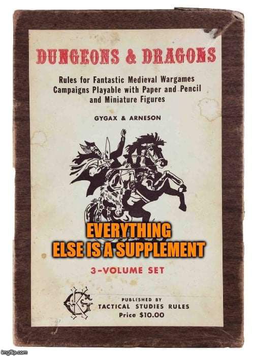 I'm Not Here to Argue RPG Editions

It is a simple fact, a referee with the power to create a low rules adventure will offer a much different kind of RPG game.

There is nothing stopping you from trying early play styles, contemporary play styles, or anything in between.

Unless