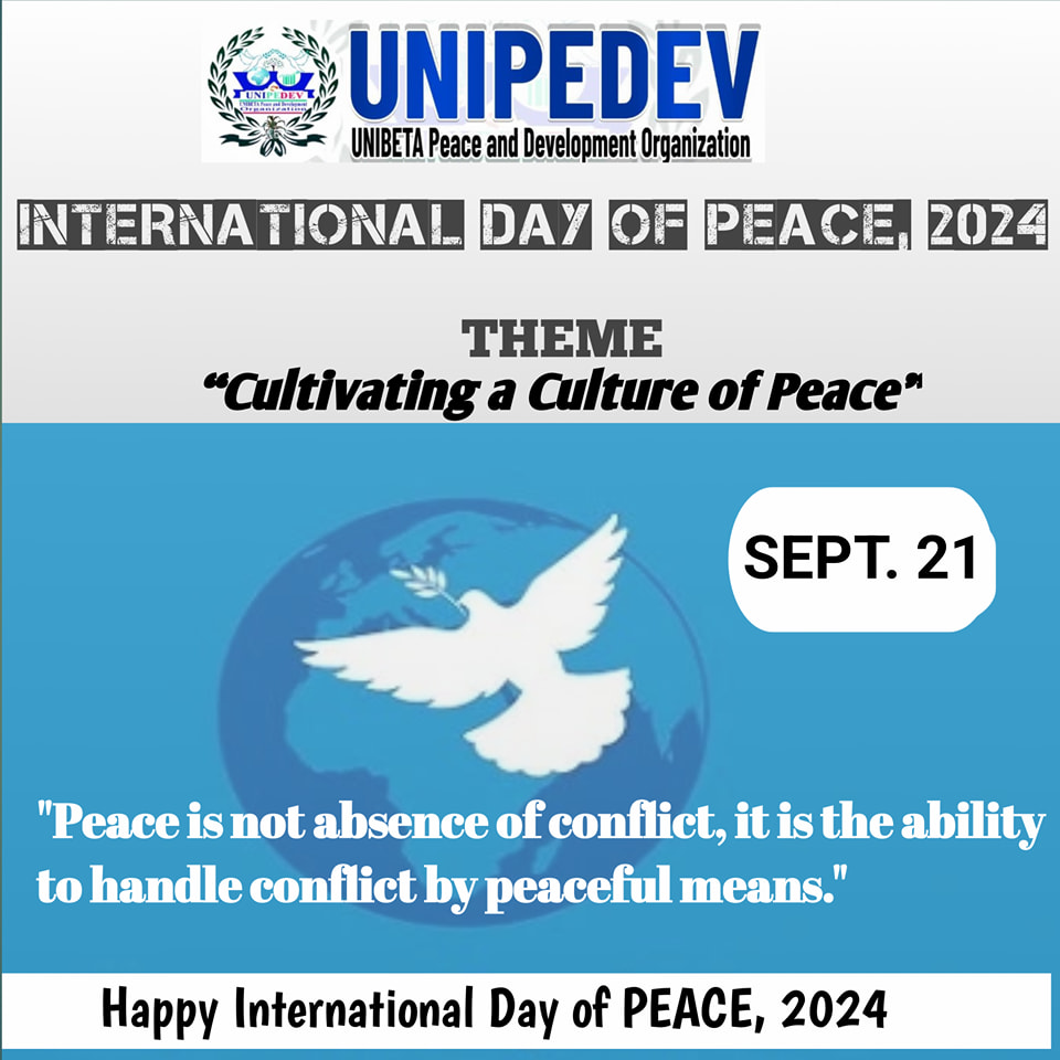 unipedev's tweet photo. Happy World Peace Day, 2024.  #StandUp4HumanRights #PeaceDay2024

📷 https://t.co/bgwflJVZfW