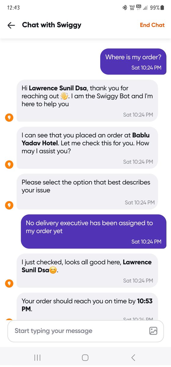 iamsunildsa's tweet photo. @SwiggyCares Where is my order? https://t.co/e68tmlwXdB