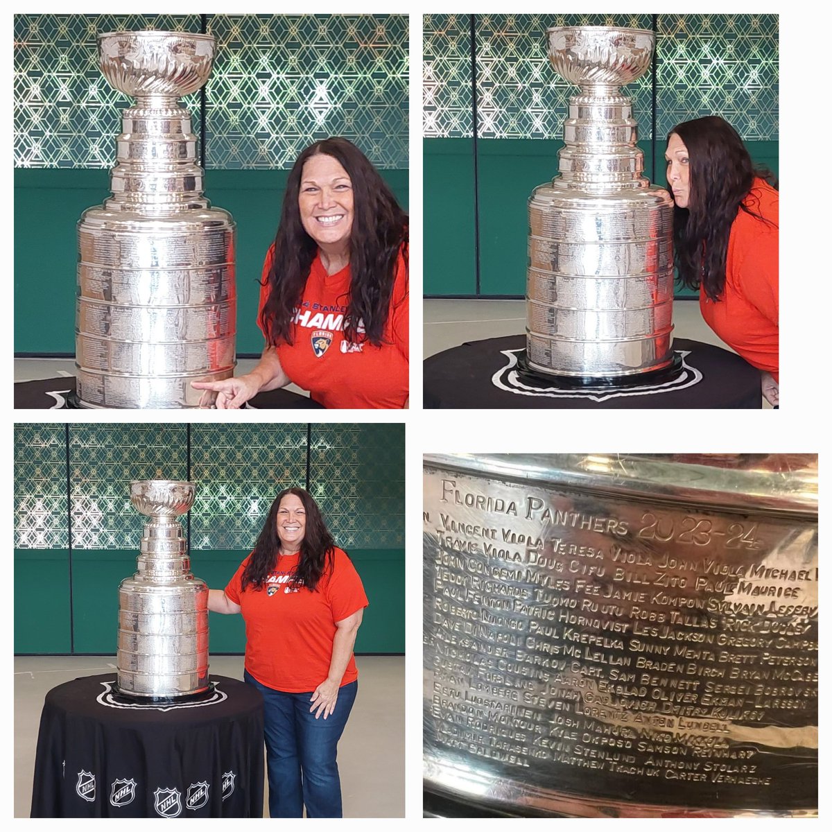 PanthersFrAN93's tweet photo. Finally, I got to see the Stanley Cup with the Stanley Cup Champions Florida Panthers on it!!!! 🥰 30 year dream cup true!!! #stanleycupchampions #flapanthers https://t.co/MSKpXCcmxG
