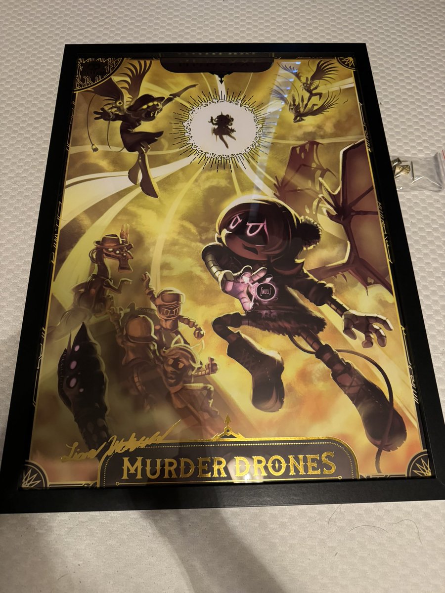 Fezz15live's tweet photo. Got my signed poster!!!!
@glitch_prod
#murderdrones #murderdrone https://t.co/JHPdSNMMTC