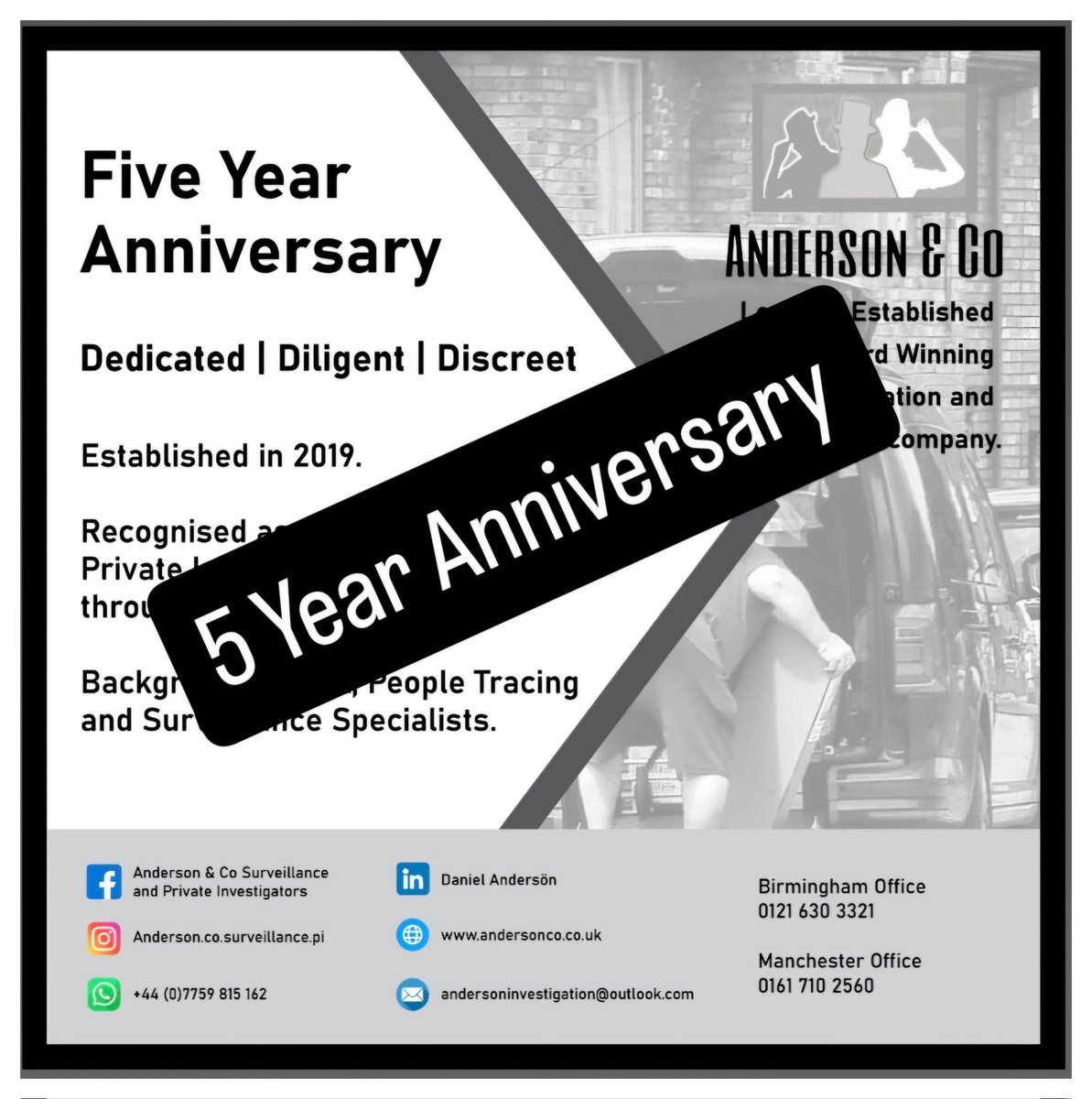 How Has It Only Been Five Years? 

#privateinvestigator #privatedetective #birmingham #manchester #uk