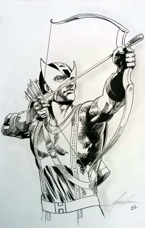 iamluke85's tweet photo. #hawkeye artwork by #MikeGrell (Penciller) , #SteveScott (Inker) https://t.co/49DpzpUPRK