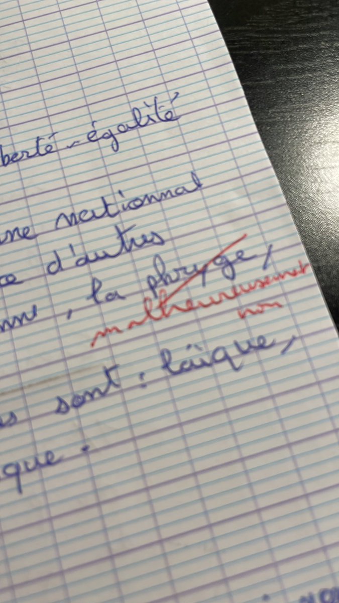 Certains élèves sont aussi nostalgiques des JO (la question était sur les symboles de la République).