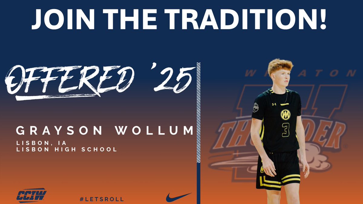 I’m thankful to receive another offer from Wheaton College! #LetsRoll