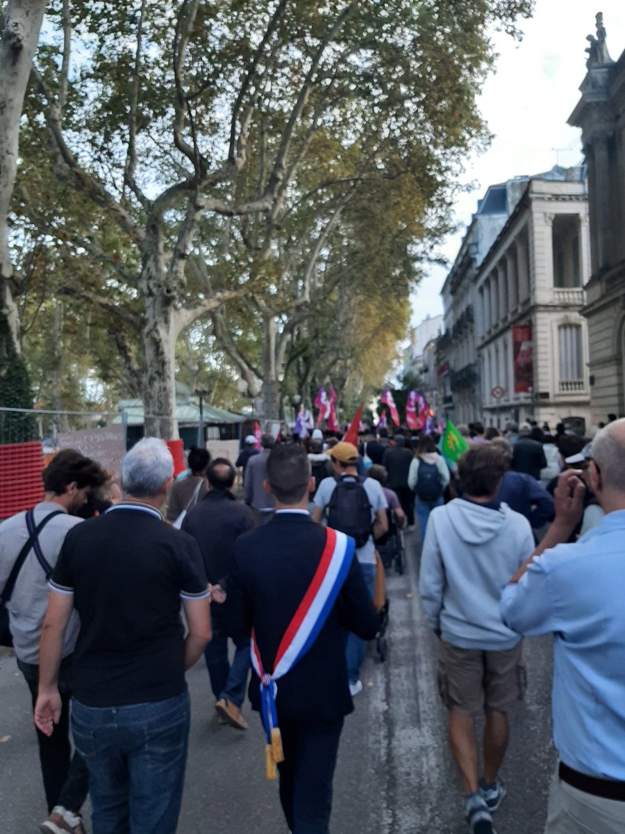 Angirossi1's tweet photo. #MarcheDestitution #MacronDestitution #montpellier @InsoumisJeunes nous sommes très nombreux/ses ce samedi  à marcher à coté de la jeunesse et nos deputés  à Montpellier ,  pour demander la destitution de Macron. https://t.co/uRfTTFXEoM