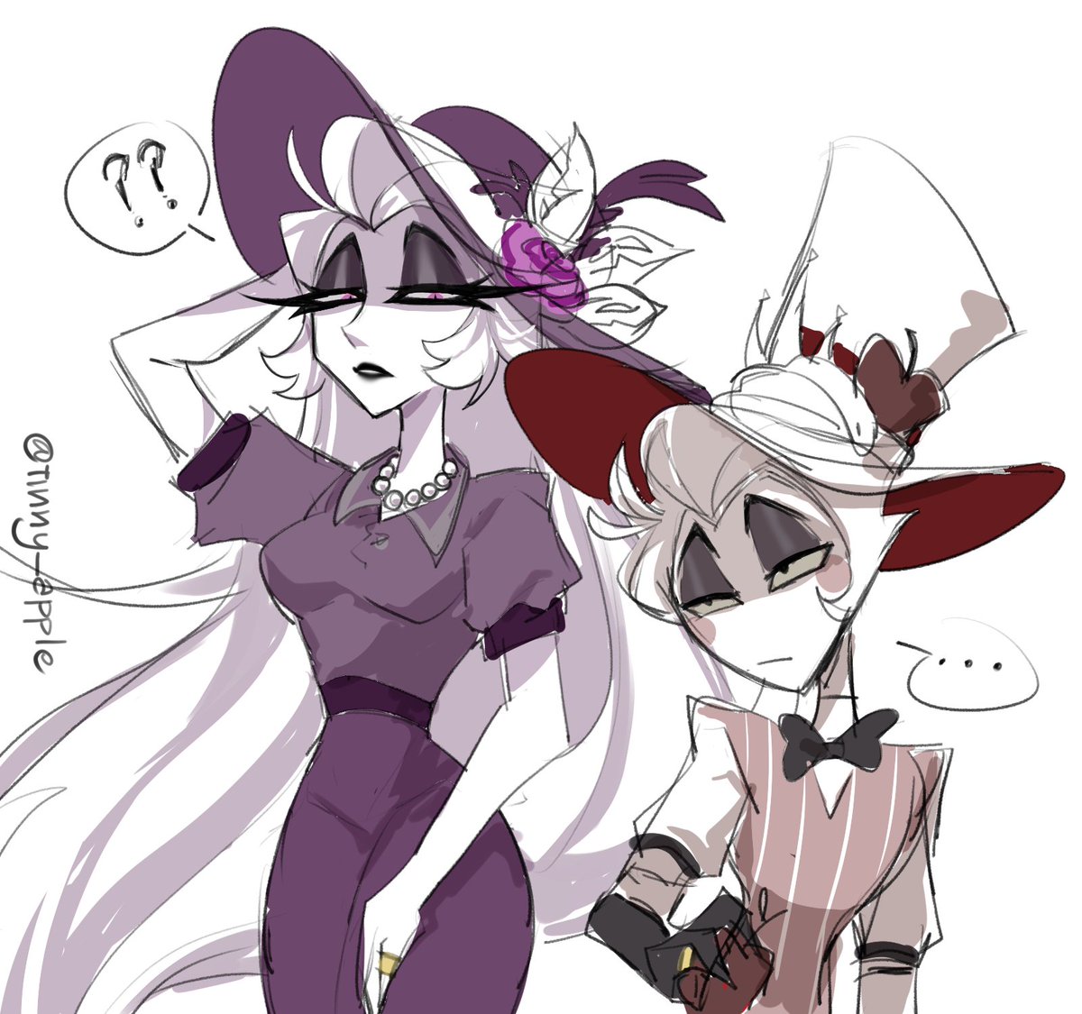 Tinny_apple's tweet image. hmm?☺️

#LuciferHazbinHotel #Lilithhazbinhotel  #Lucililith