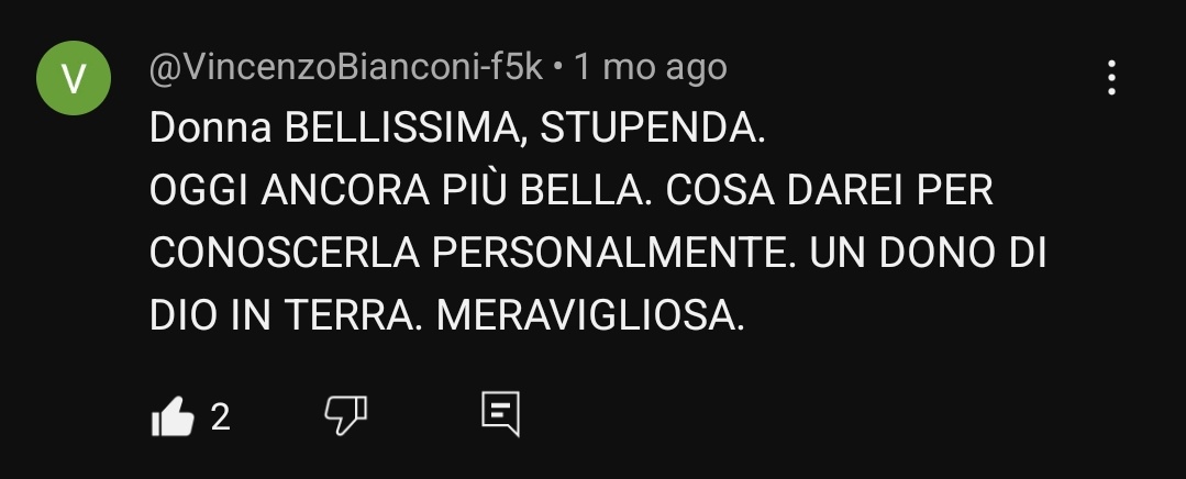 totale io (sta parlando di mariana d'amico)