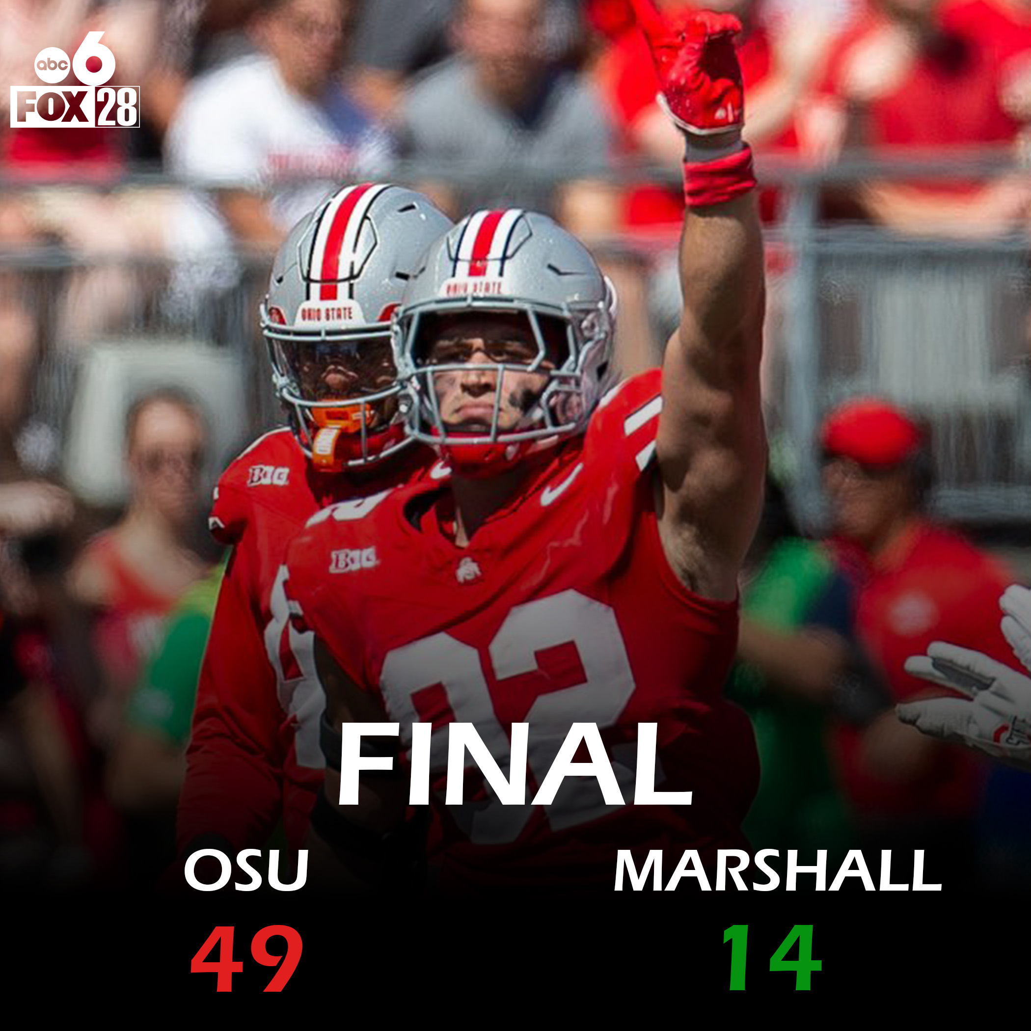 THE Football Fever on X FINAL SCORE OSU wins against Marshall 49 14 https t d9BupQhATc X