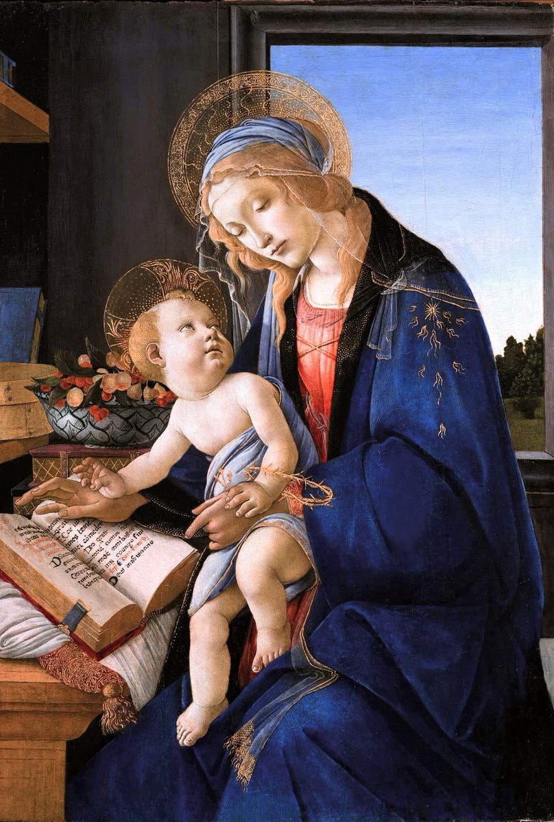 Botticelli
"Madonna del libro" XV secolo
Pagine aperte:«Ecco: la vergine concepirà e partorirà un figlio, che chiamerà Emmanuele»
-Isaia, 7
Museo Poldi Pezzoli #Milano
Tempera su tavola
Gli sguardi e le carezze. Cosa c’è di più bello, di più tenero di intimità tra madre e figlio?