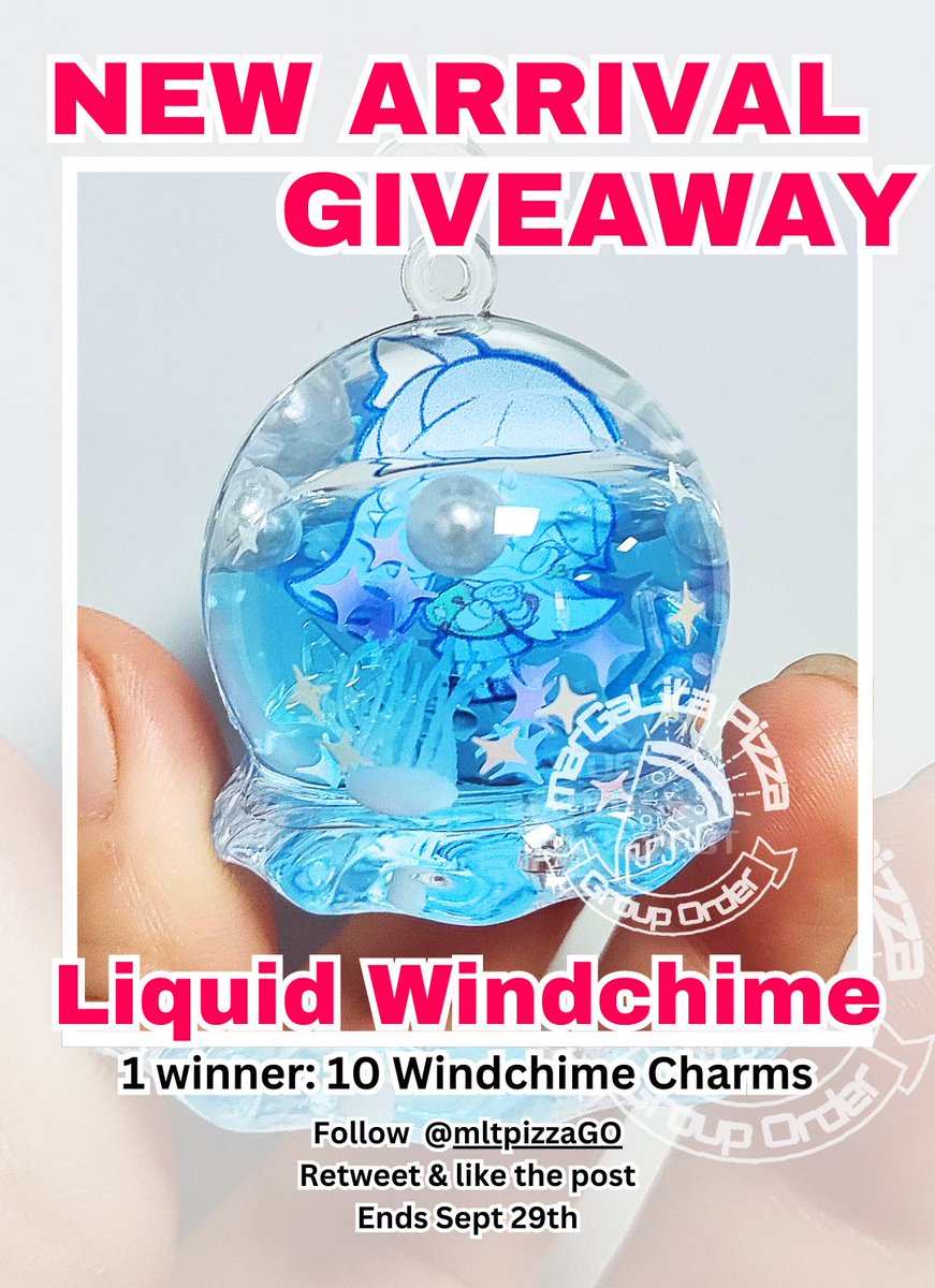 ┏━━━━━━━━━━━━━┓
   🎐 Liquid Windchime GA!🎁
┗━━━━━━━━━━━━━┛
🎉 1 Winner: 10 Liquid Windchime Charms
⏰ Ends on: Sept 29th
💕To Enter: Follow, Retweet &amp; Like!
🍃Bonus: 1 extra winner for every 100 RTs!

Join us through the l1nk in bi0 for more unique