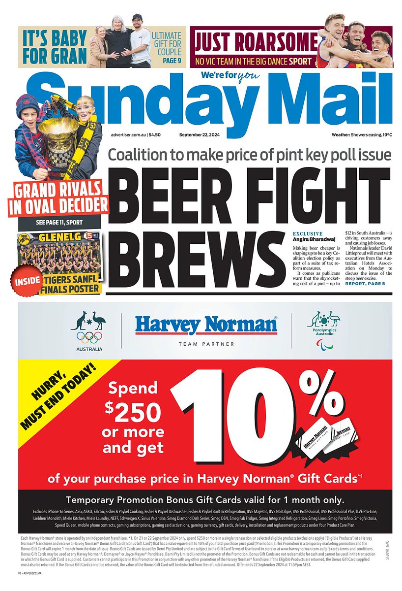π΅ππππ πΏππππ πππππ’ π° (@ukpapers) on Twitter photo π¦πΊ Beer Fight Brews
β«Coalition to make price of pint key poll issue
β«<a href="/AngiraB_/">Angira Bharadwaj</a>
#frontpagestoday #Australia <a href="/theTiser/">The Advertiser</a> π¦πΊ π¦πΊ Beer Fight Brews
β«Coalition to make price of pint key poll issue
β«<a href="/AngiraB_/">Angira Bharadwaj</a>
#frontpagestoday #Australia <a href="/theTiser/">The Advertiser</a> π¦πΊ