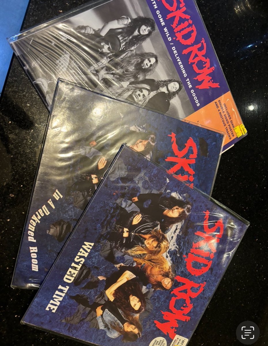 Today record haul….<a href="/sebastianbach/">Sebastian Bach™️</a> <a href="/OfficialSkidRow/">Skid Row</a> <a href="/cormacbattle/">Cormac Battle</a> <a href="/kerbdogofficial/">Kerbdog</a> thanks to <a href="/AbbazappaDerry/">Abbazappa Records</a>