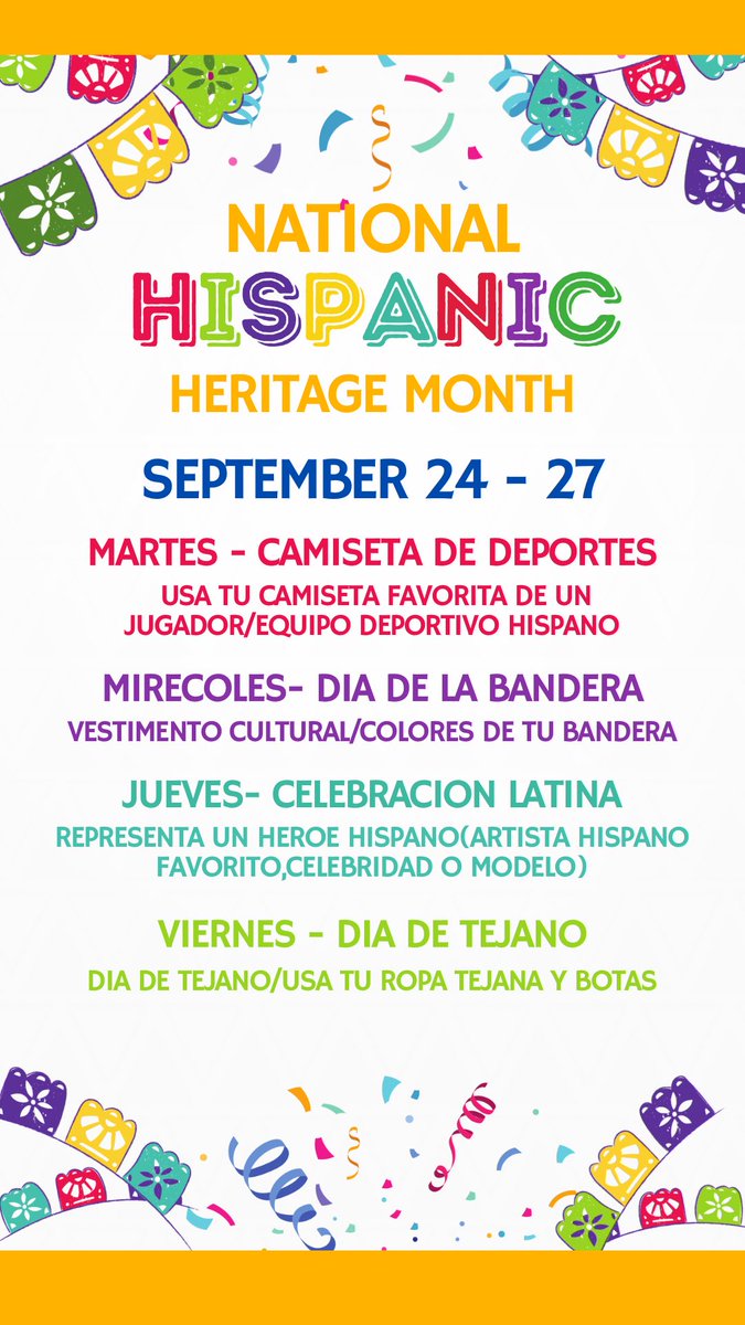 PaulRevereMS's tweet image. We are so excited to celebrate Hispanic Heritage Month with our scholars! @HISD_West @educatorsimpact @drrileyeducator @Mrivas7Rivas @TechWigfall @MrsMNMoody @stewteaches @mrskbradley