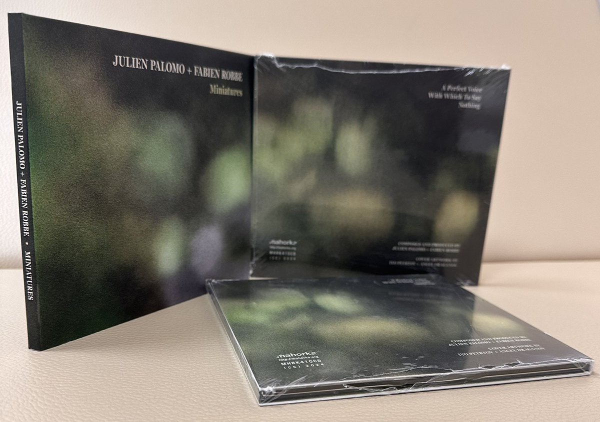 ivo_petrov's tweet image. new release: mahorka.org/release/410
mahorka.bandcamp.com/album/miniatur…

Julien Palomo + Fabien Robbe - Miniatures [mhrk410]

"A Perfect Voice With Which To Say Nothing"