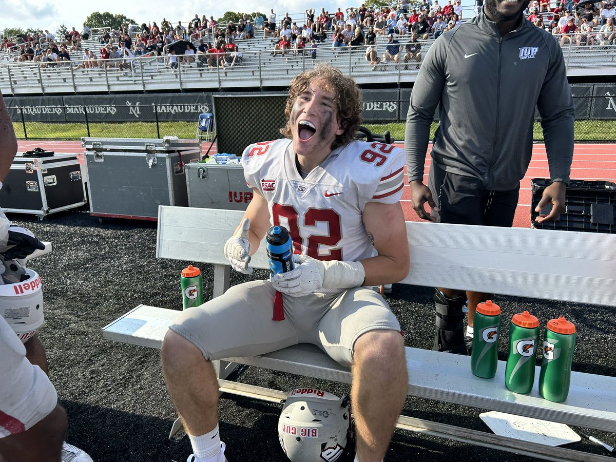<a href="/PSACsports/">PSAC Sports</a> <a href="/IUPfootball/">IUP Football</a> <a href="/NicoMarchitelli/">NICO MARCHITELLI, CSCS*</a> <a href="/JdBandz/">3</a> True freshman Logan Goodwin is PUMPED after sacking Millersville QB Rob Footman Jr. on fourth down. Really cool moment.

<a href="/IUPfootball/">IUP Football</a> <a href="/PSACsports/">PSAC Sports</a>