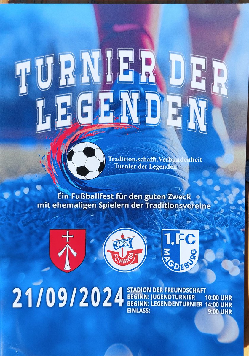fussballarchiv1's tweet image. Die Traditionself des 1. FC Magdeburg hat das Turnier der Legenden in Stralsund gewonnen. Dabei gewann man 6:0 gegen den TSV 1860 Stralsund und mit 3:0 gegen @HansaRostock. Dazu gab es ein sehr informatives #programmheft #EINMALIMMER